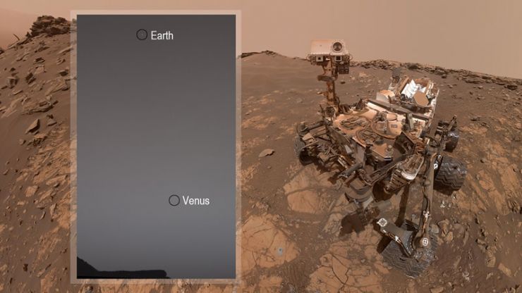 Curiosity Observa la Tierra y Venus Desde Marte