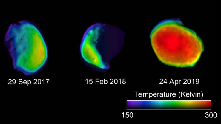 Mars Odyssey observa a Fobos durante su fase de luna llena