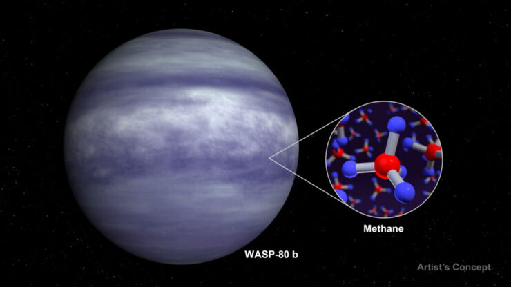 El Telescopio Espacial James Webb Identifica Metano en la Atmósfera de un Exoplaneta